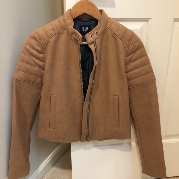 GAP Woolblend Biker Coat - Picture 1 of 6